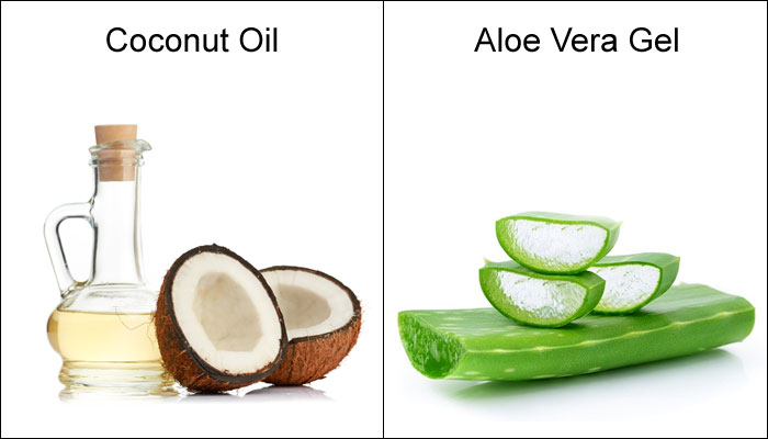 Coconut Oil and Aloe Vera Gel Skin Moisturizer