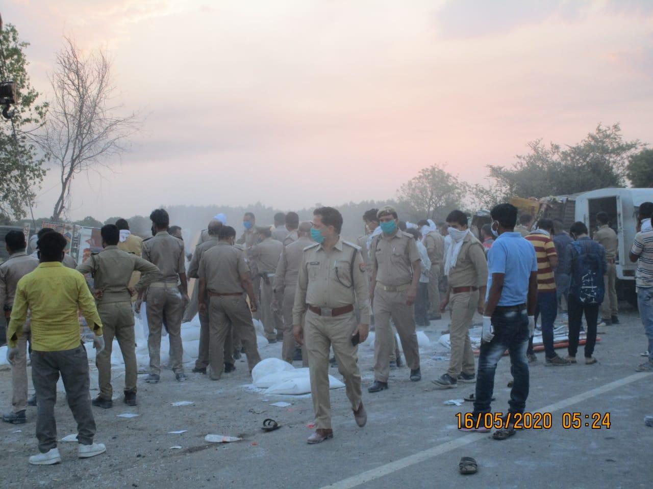 #lockdown 3.0 big accident in #UP: 24 migrant laborers killed