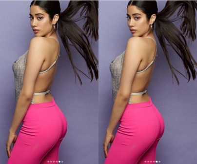 #JanhviKapoor's bold photo in backless dress went viral