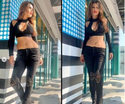 Nia Sharma in a black dress Bold pics