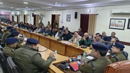 Meeting with traders in police line auditorium